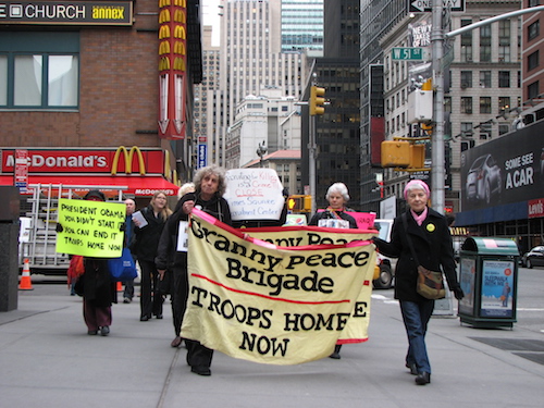 Acquitted grannies marching to Times Square